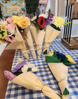 Petite Felt Rose Bouquet