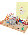 3D Pop-up Card - Funny Cat Birthday (First Class Forever stamp included)