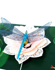 3D Pop-up Card - Water Lilies, Koi And Dragonfly (First Class Forever stamp included)