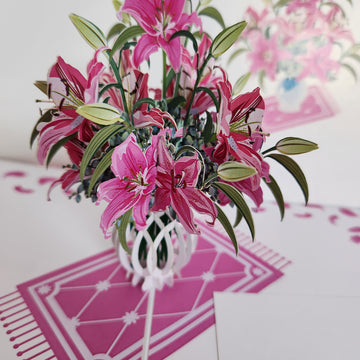 Pop Up Greeting Card - Lily