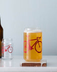 Set of 2 Bicycle Can Glasses: Bike Party - Assorted Colors
