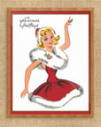 Mid-Mod Print - Santa's Helper Holiday Greetings
