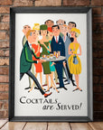 Mid-Mod Print - Cocktails Are Served