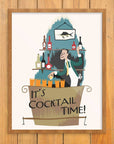 Mid-Mod Print - It's Cocktail Time Mid-Century Bartender