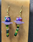 Laura Thomas Earrings - "Purple People"