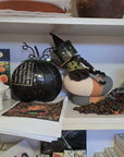 Black Recycled Metal Pumpkin