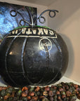 Black Recycled Metal Pumpkin