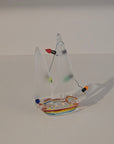 Sailboat With Lights - Glass Ornament