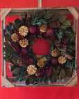 Golden Pinecone & Pomegranate Wreath