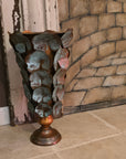 Copper Patina Finish Metal Leaf Vase (2 sizes)