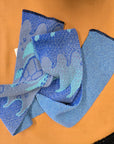 Recycled Cotton Sweater Knit Scarf - Sea Turtles