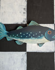 FISH! - Blue Trout Wooden Wall Sculpture 13"