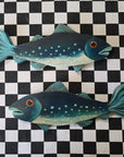 FISH! - Blue Trout Wooden Wall Sculpture 13"