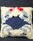 Coastal Blue Crab Throw Pillow "AS IS"