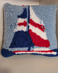 Sail Boat Hooked Pillow