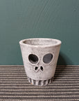 Clay Skull Votive Holder
