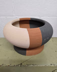 Planter - Terra Cotta Black/White/Orange