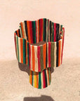 Striped Raffia Table Lamp - Multicolor