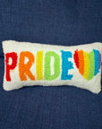 Rainbow Heart Hooked Pillow