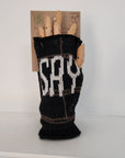 Hand Warmer Fingerless Gloves- Say Cheese