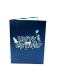 3D Pop-up Card - Happy Birthday Cats (First Class Forever stamp included)