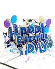 3D Pop-up Card - Happy Birthday Cats (First Class Forever stamp included)