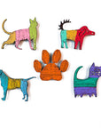 Dog, Cat, Paw Print magnets