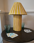 Golden Yellow Striped Raffia Lamps (3 sizes to choose from)