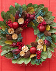 Golden Pinecone & Pomegranate Wreath