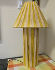 Golden Yellow Striped Raffia Lamps (3 sizes to choose from)