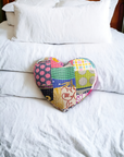 Heart-Shaped Kantha Pillow