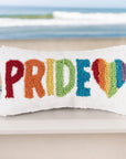 Rainbow Heart Hooked Pillow