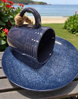 Teacup Bird Feeder - Hippie Blue Speckle