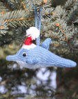 Hand-knit Dolphin Ornament