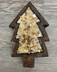Twinkling Tree Soy Candle Bowl: Copper & Gold Glass