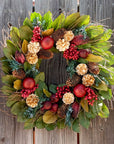 Golden Pinecone & Pomegranate Wreath
