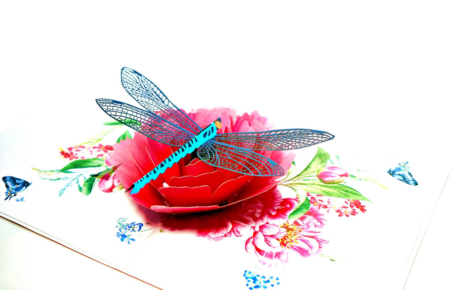 Pop Up Greeting Card - Dragonfly 3D