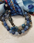 Laura Thomas Cluster Bracelets and Scarf combo- Night Sky