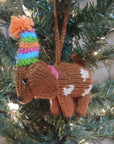Hand-knit Dog Ornament