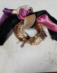 Laura Thomas Cluster Bracelets and Scarf combo- Eclectic Royalty