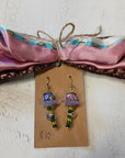 Laura Thomas Earrings - "Purple People"