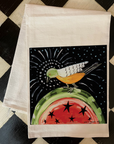 NANCY THOMAS KITCHEN TEA TOWELS - Watermelon Bird