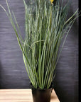 ARTIFICIAL YORKTOWN ONION GRASS WITH TWO FLOWERS (POTTED)