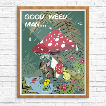 Good Weed Man Pondscape Print ~ 2 sizes