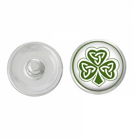 Saint Patricks Day Celtic Clover Snap for Snap Bracelet (Hand-pressed)