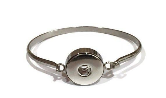 Bracelet - Stainless Steel Cuff Snap Bracelet