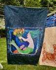 King Size Plush Beach Towels - LONELY FROG
