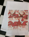 NANCY THOMAS KITCHEN TEA TOWELS - All Santas, All the Time