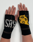 Hand Warmer Fingerless Gloves- Say Cheese