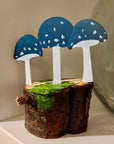 Toadstool Mushrooms (Blue) Table Toppers